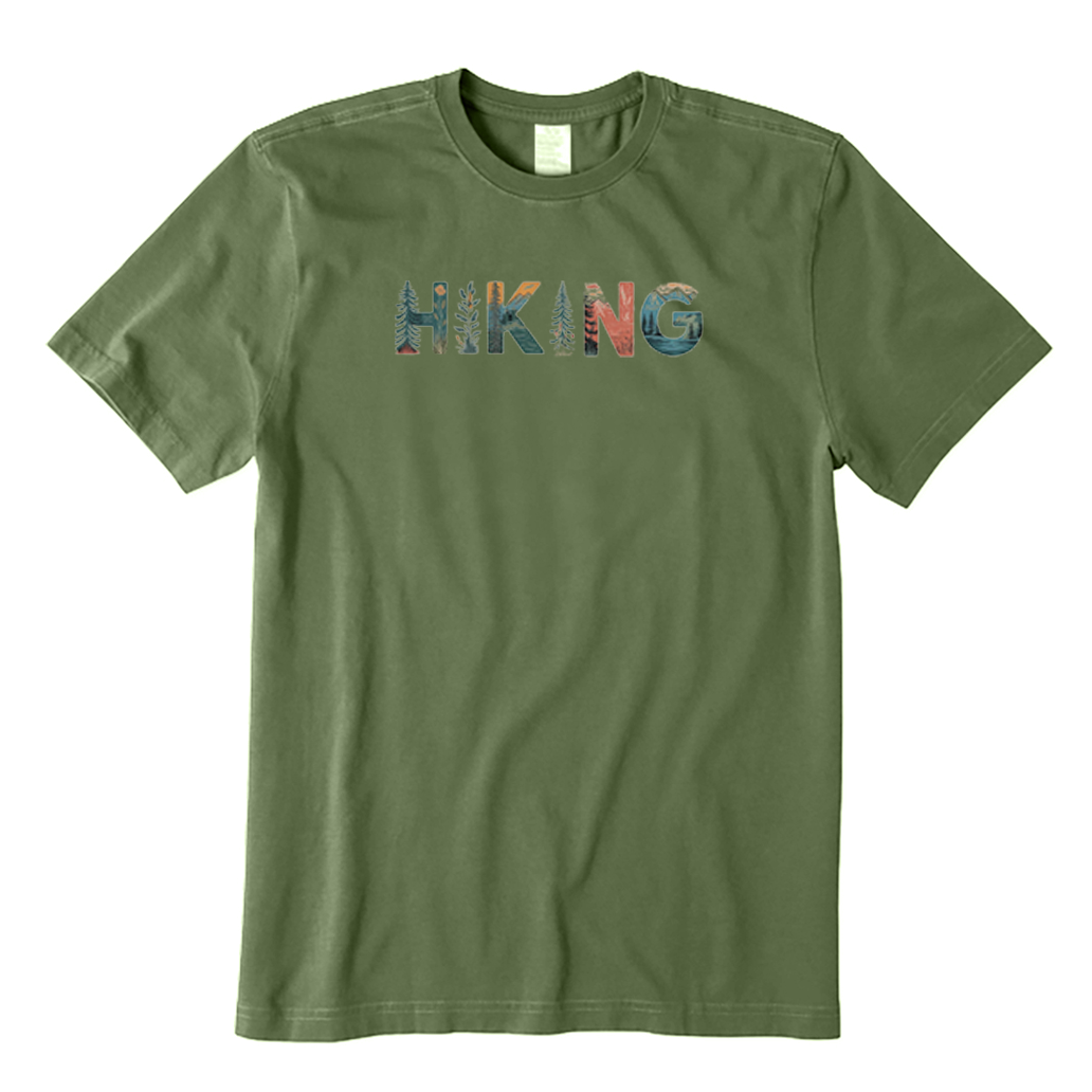 Mountain and Tree Hiking T-Shirt