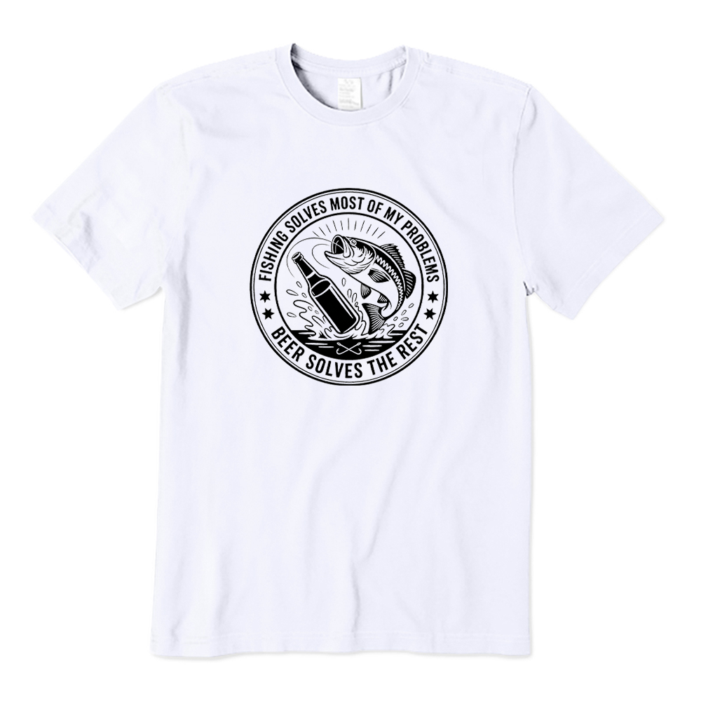 Fishing Solves Problems Beer Solves The Rest T-shirt