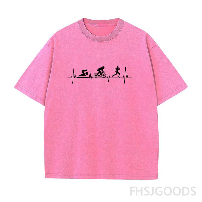 Swim Bike Run Athlete Unisex Distressed T-Shirt