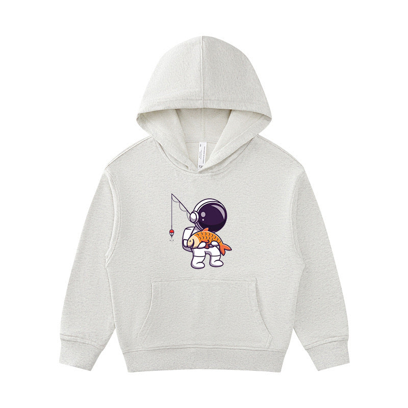 Astronaut Caught Fish Kid's Hoodie