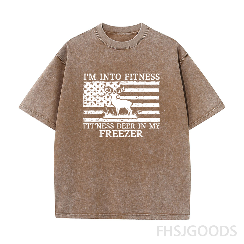 I'm Into Fitness Fitness Deer in My Freezer Unisex Distressed T-Shirt
