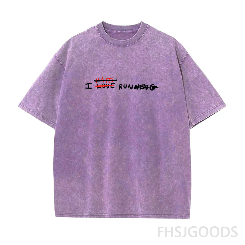 I Love Running Unisex Distressed T-Shirt