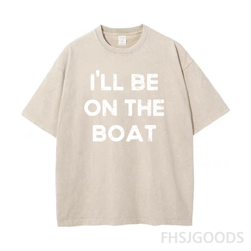 I'll Be on The Boat Unisex Distressed T-Shirt