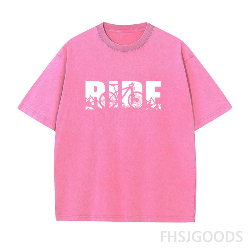 Mountain Bike RIDE Unisex Distressed T-Shirt