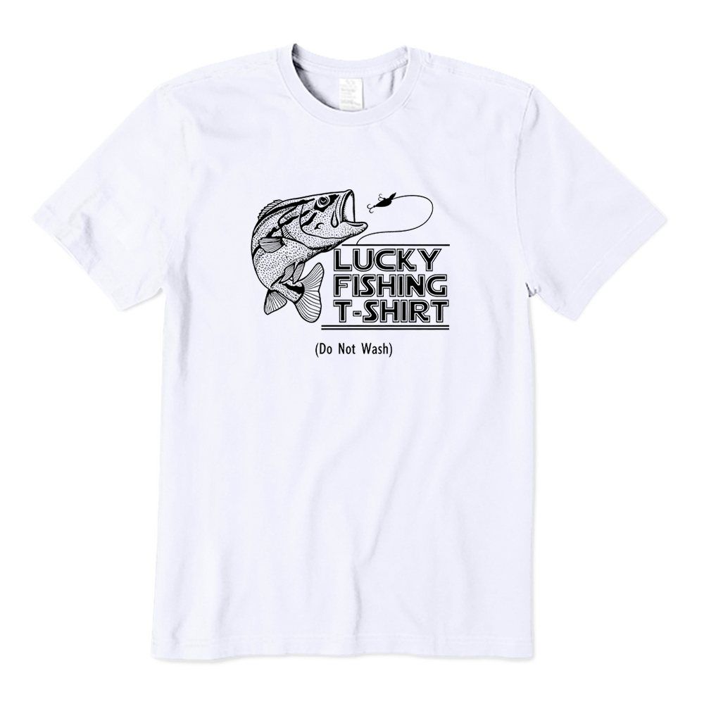 Lucky Fishing T-Shirt Do Not Wash Funny Bass Fisherman T-Shirt