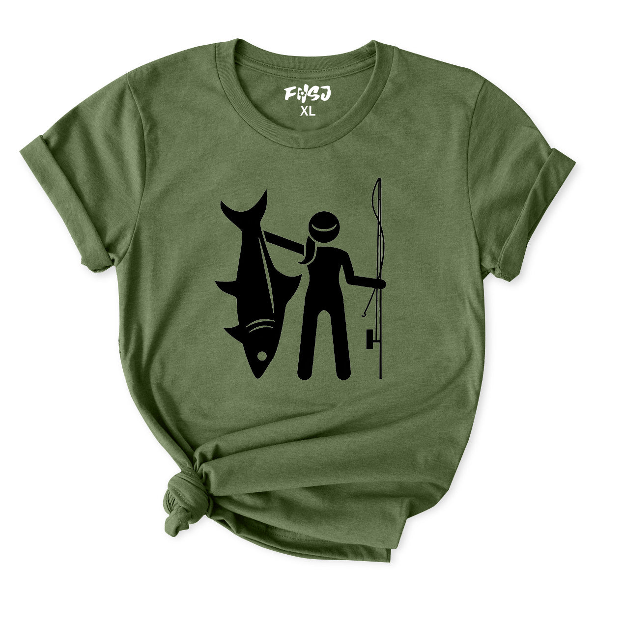 Girl Fishing T-Shirt for Women