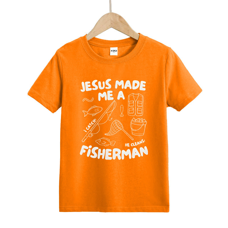 Jesus Made Me a Fisherman Kids T-Shirt