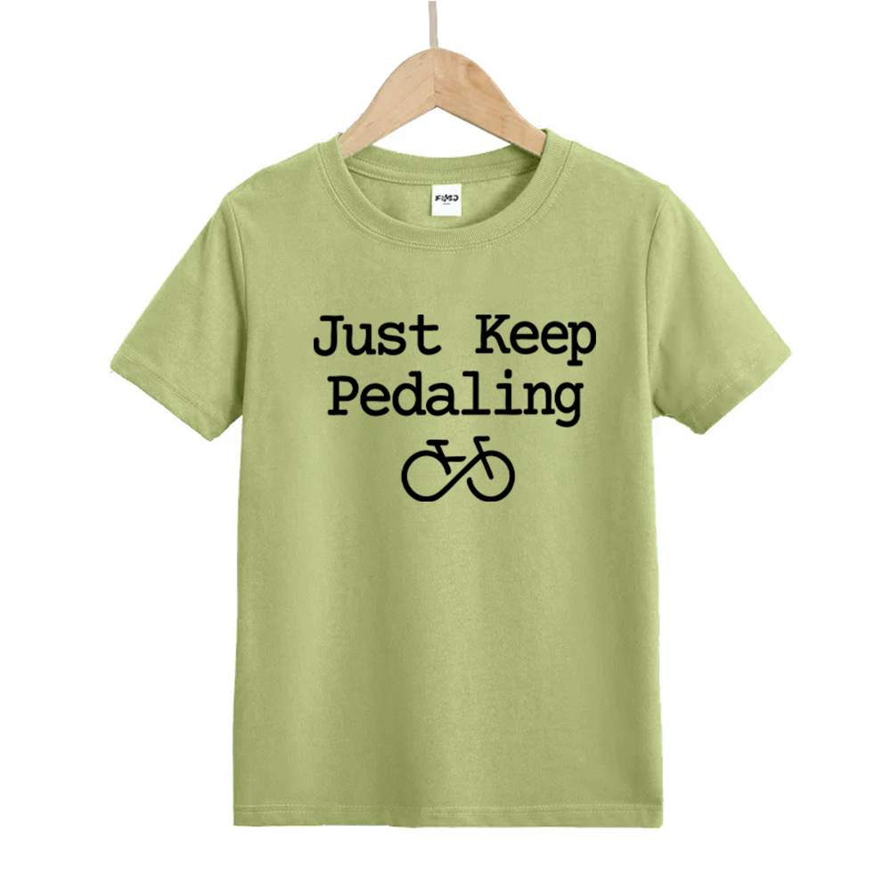 Just Keep Pedaling Cycling Kids T-Shirt