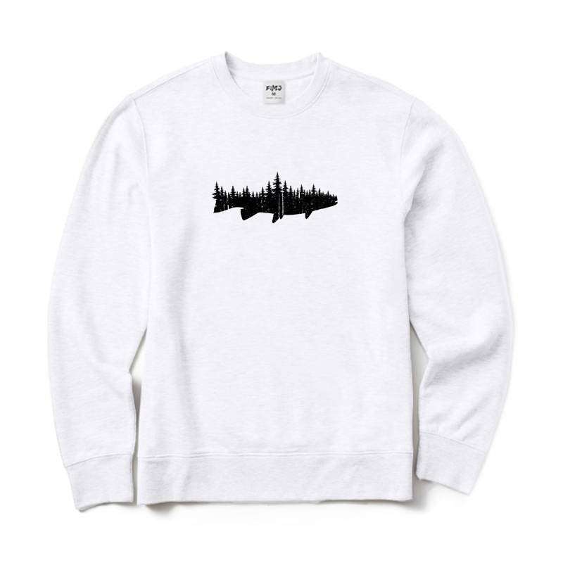 Fish Forest Landscape Crewneck Sweatshirt