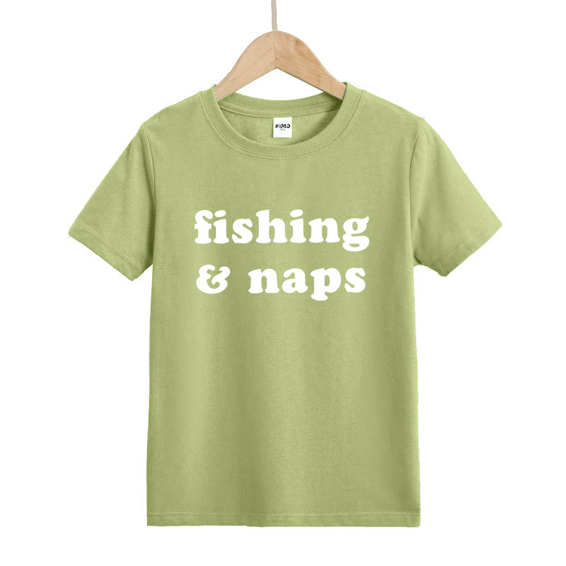 Fishing and Naps Kids T-Shirt