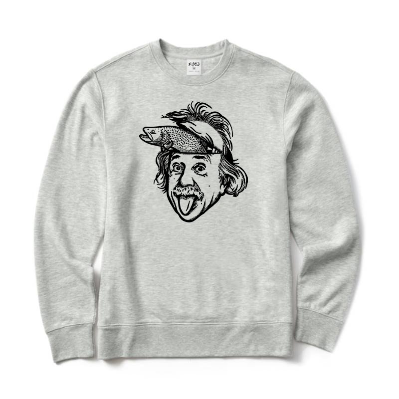 Albert Einstein Fly Fishing Crewneck Sweatshirt