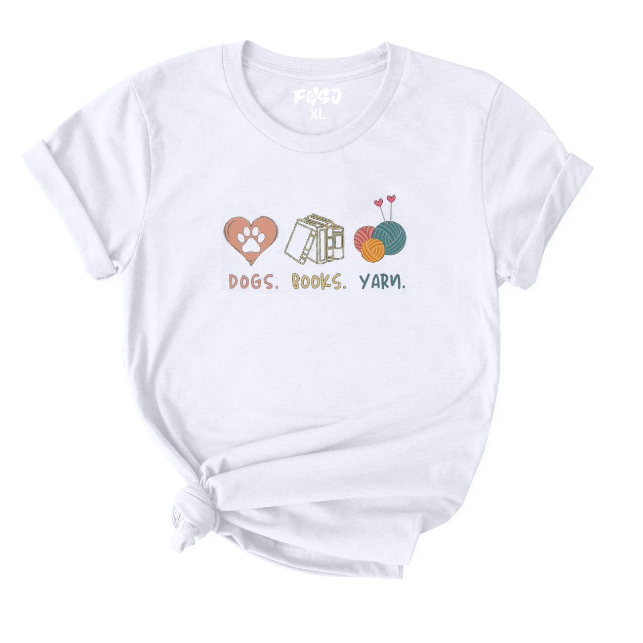 Dog Books Yarn T-Shirt for Women