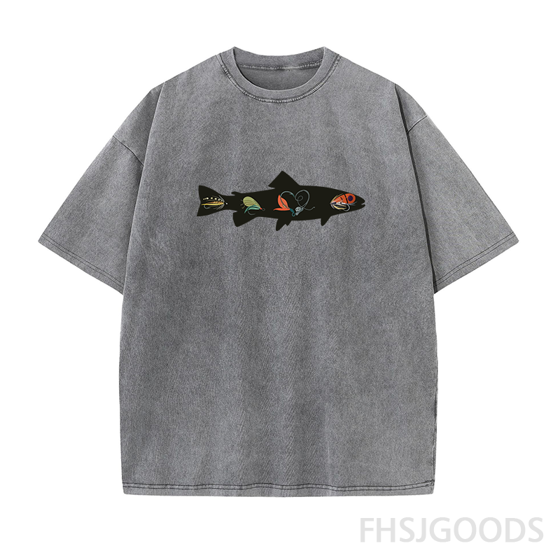 Trout Fishing Unisex Distressed T-Shirt
