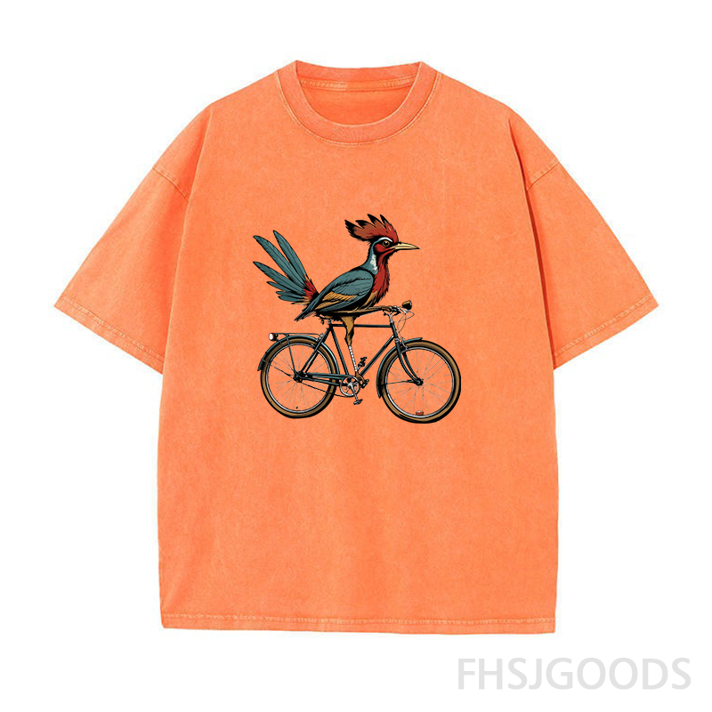 Retro Roadrunner Bicycle Unisex Distressed T-Shirt