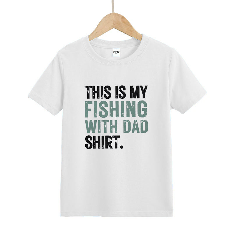 This Is My Fishing with dad Shirt Kids T-Shirt