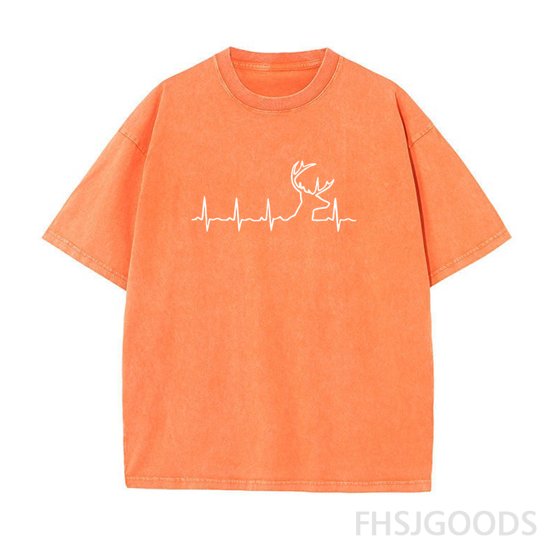 Deer Heartbeat Unisex Distressed T-Shirt