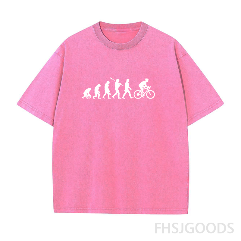 Evolution of Cycling Unisex Distressed T-Shirt