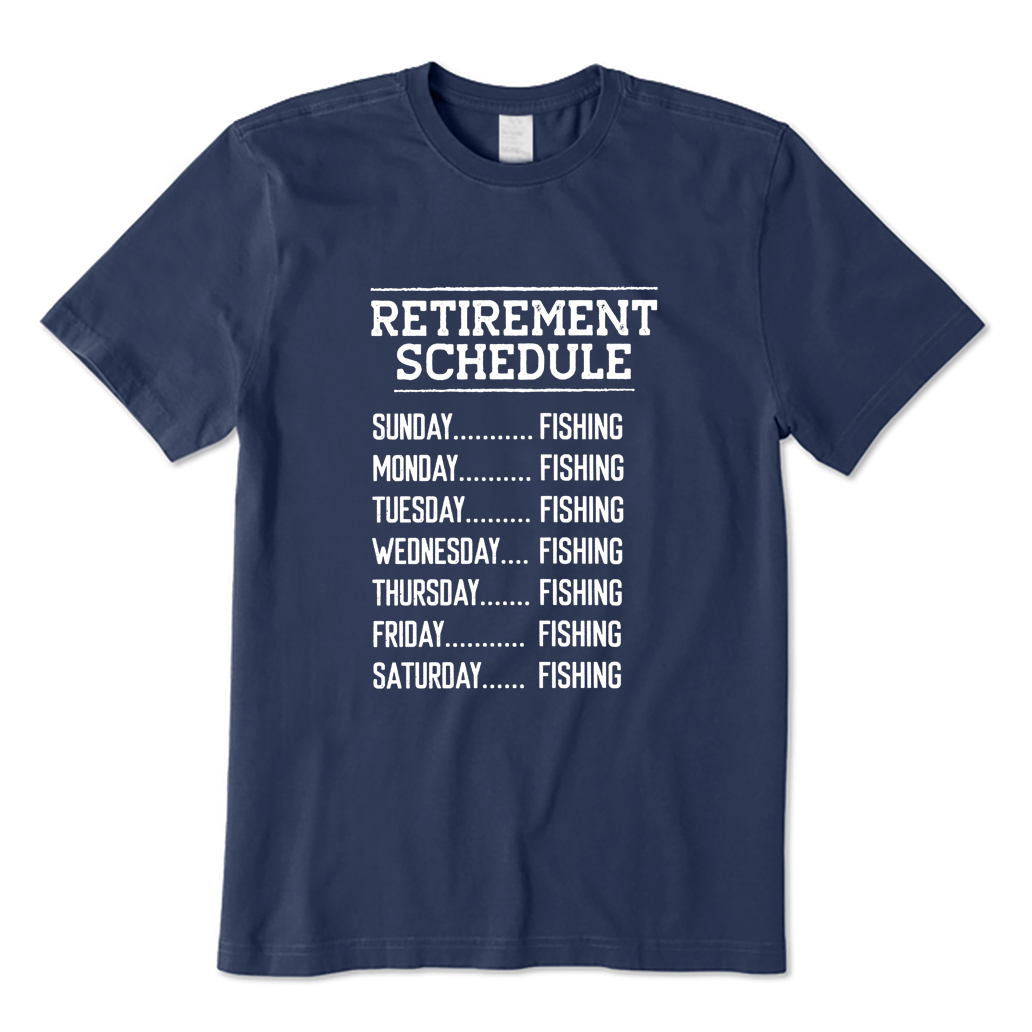 Retirement Schedule Fishing T-shirt