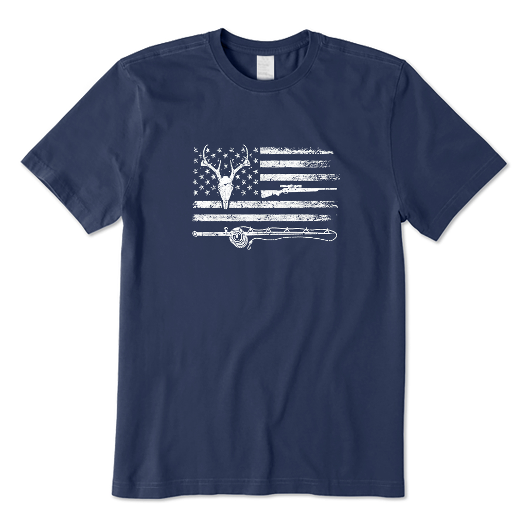 Hunting and Fishing Flag T-Shirt