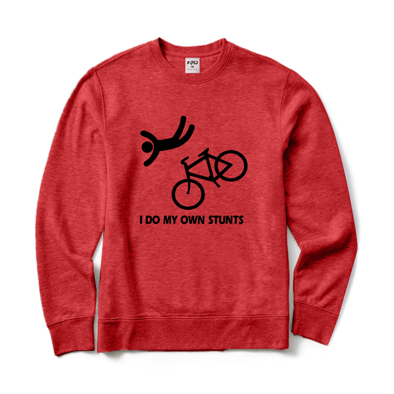 Funny Bike Stunt Crewneck Sweatshirt