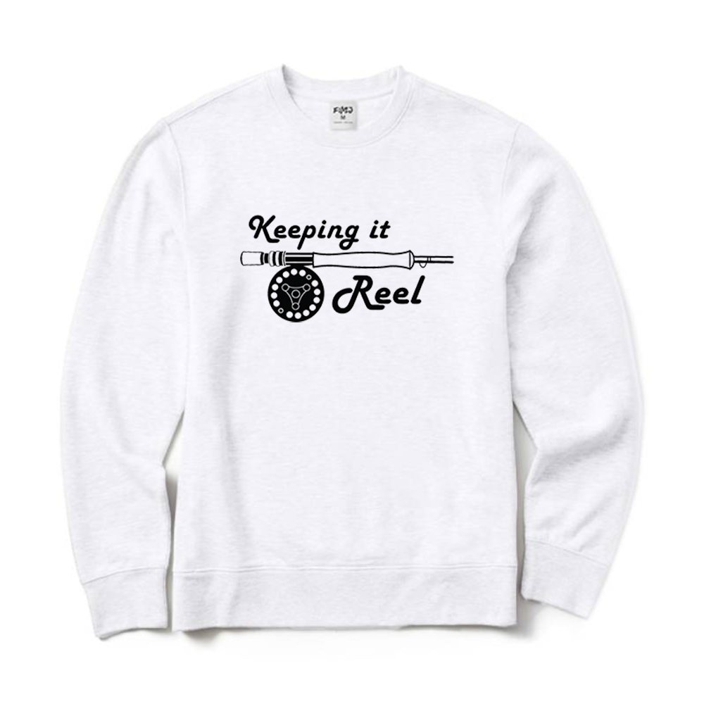 Keeping It Reel Fly Fishing Rod Graphic Crewneck Sweatshirt