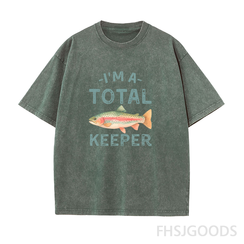 Total Keeper Fish Unisex Distressed T-Shirt