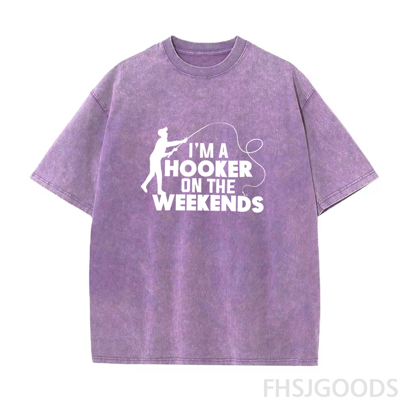 I'm A Hooker on The Weekends Unisex Distressed T-Shirt