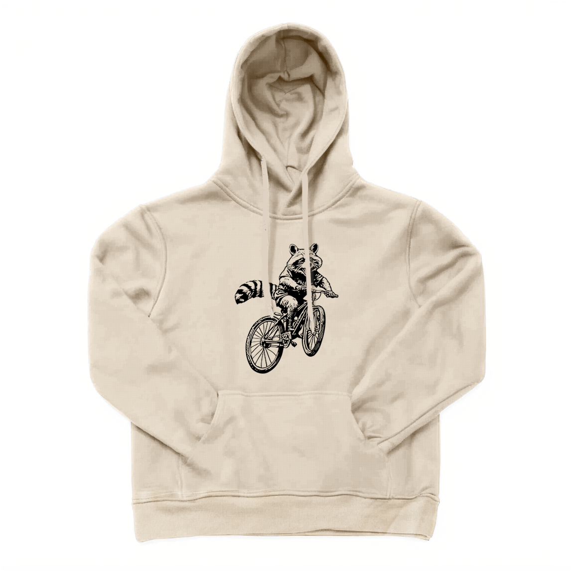 Mountain Biking Raccoon Hoodie