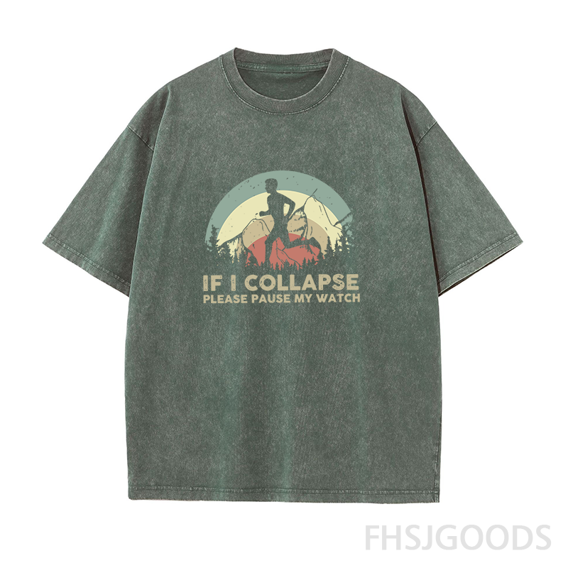 If I Collapse Please Pause My Watch Unisex Distressed T-Shirt