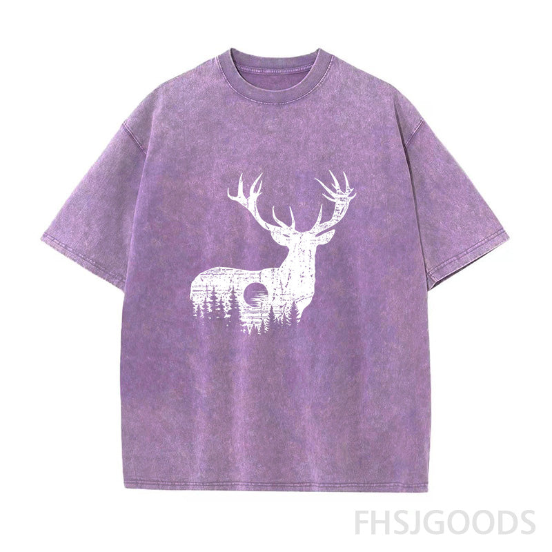 Deer Unisex Distressed T-Shirt