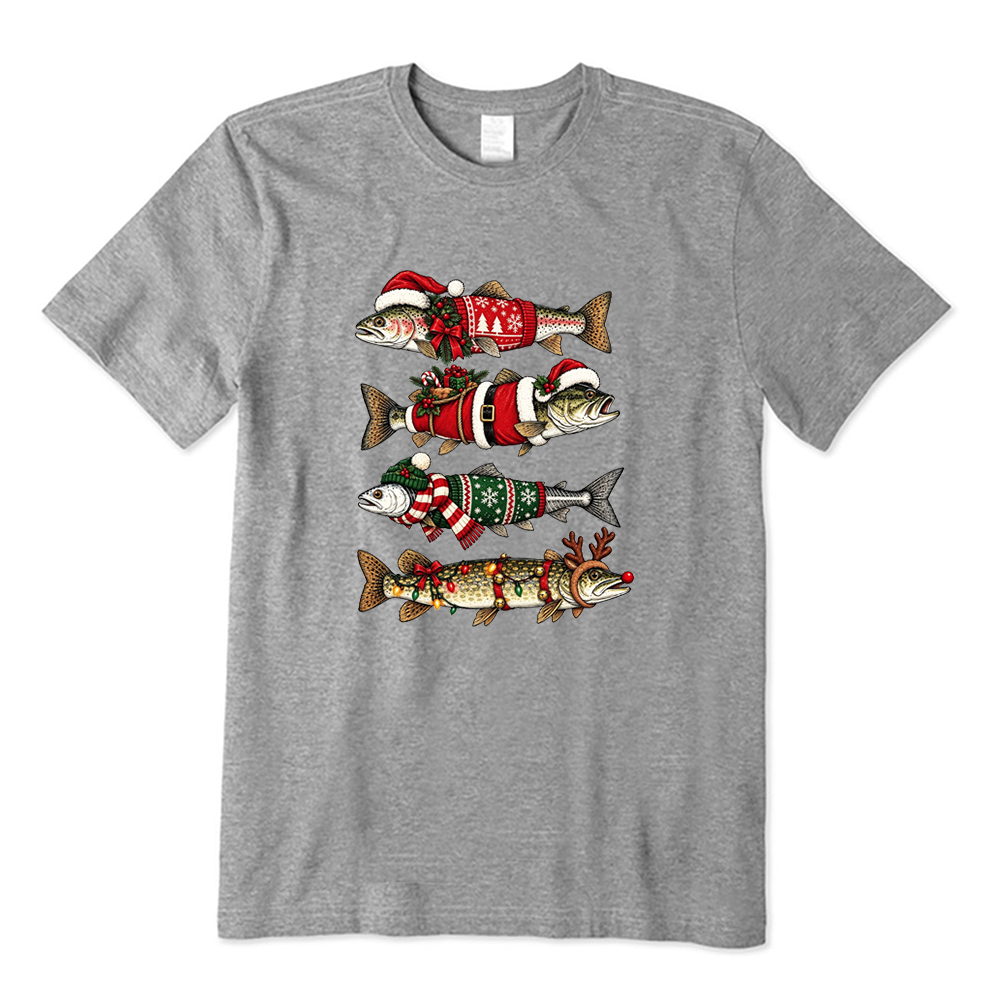 Christmas Trout Fishing T-Shirt
