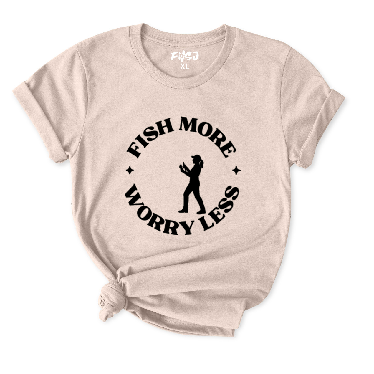 Fish More Worry Less T-Shirt for Women