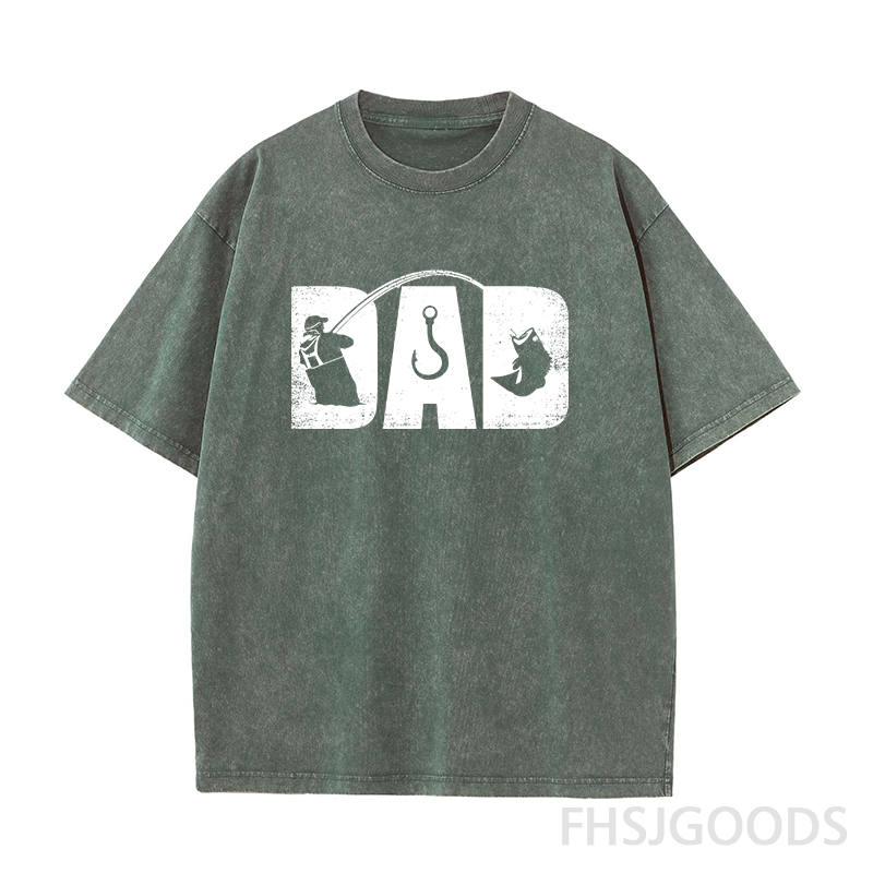 Fishing Dad Unisex Distressed T-Shirt