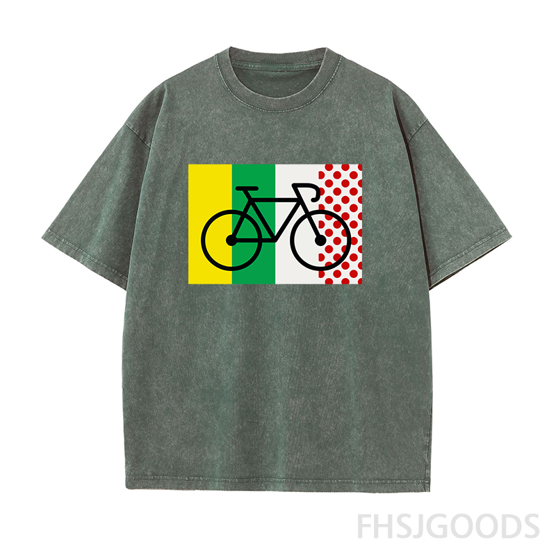Tour De France Cycling Unisex Distressed T-Shirt