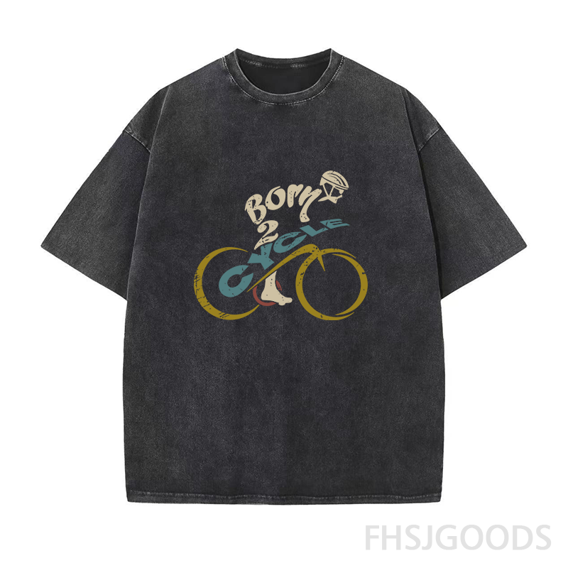 Born To Cycle Unisex Distressed T-Shirt