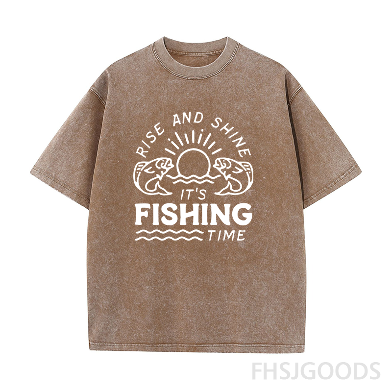 It's Fishing Time Unisex Distressed T-Shirt