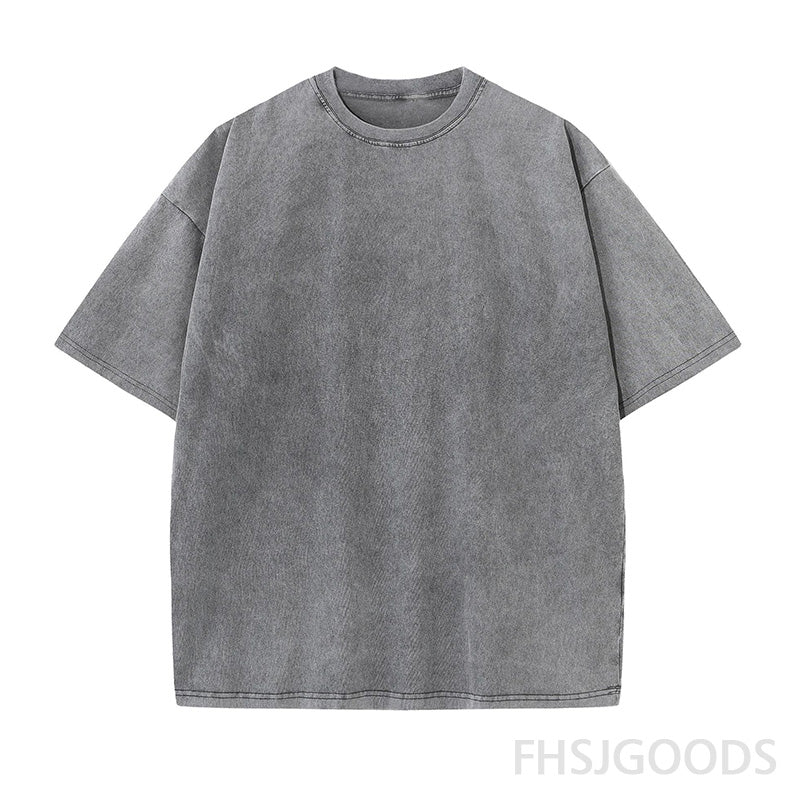 Solid Unisex Distressed T-Shirt