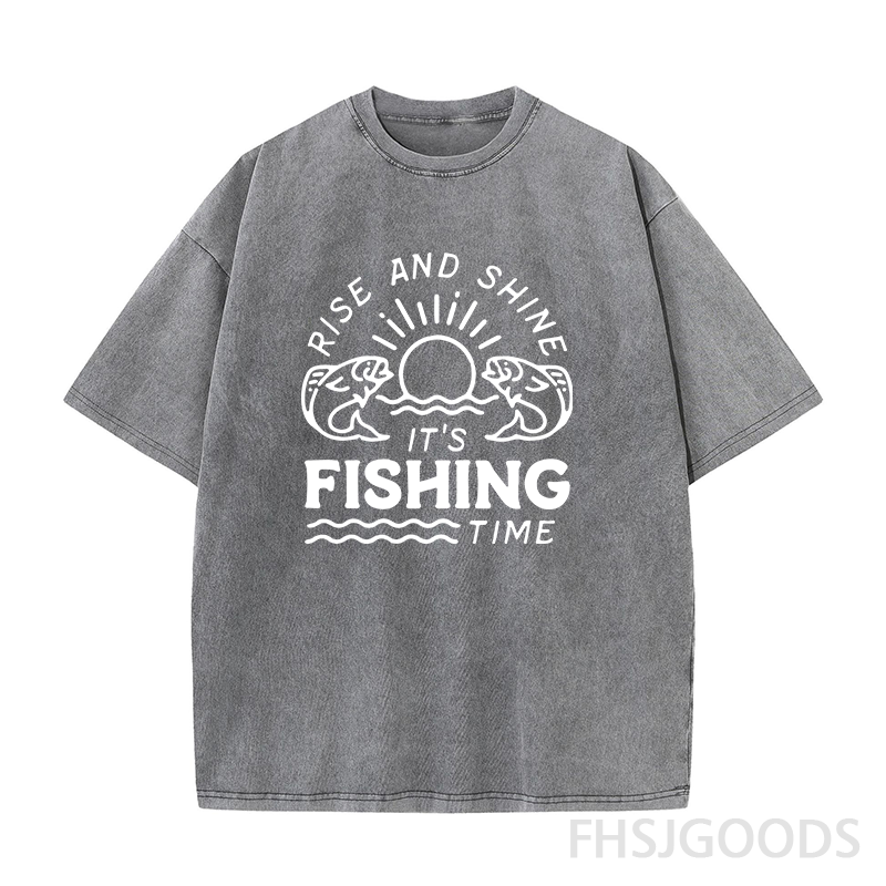 It's Fishing Time Unisex Distressed T-Shirt