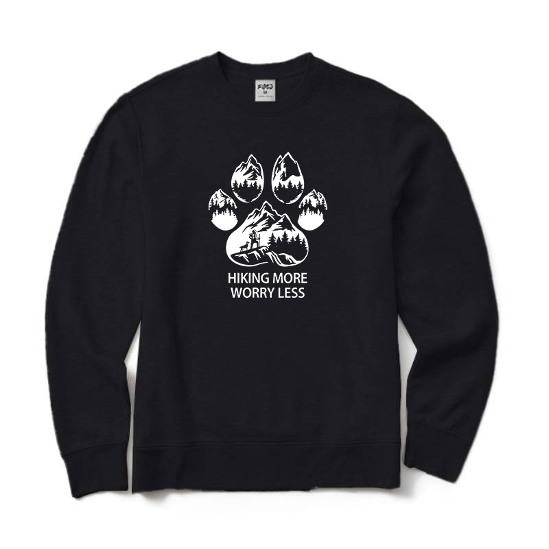 Hiking More Worry Less Crewneck Sweatshirt