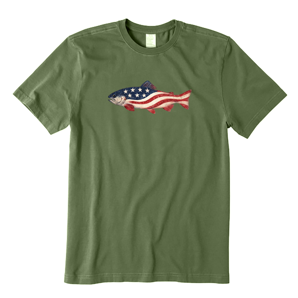 Trout American Flag T-shirt