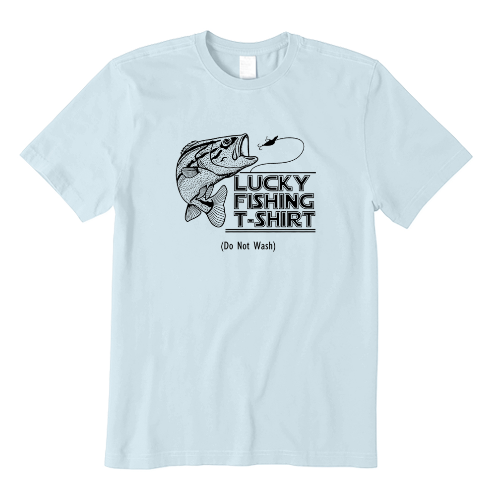 Lucky Fishing T-Shirt Do Not Wash Funny Bass Fisherman T-Shirt