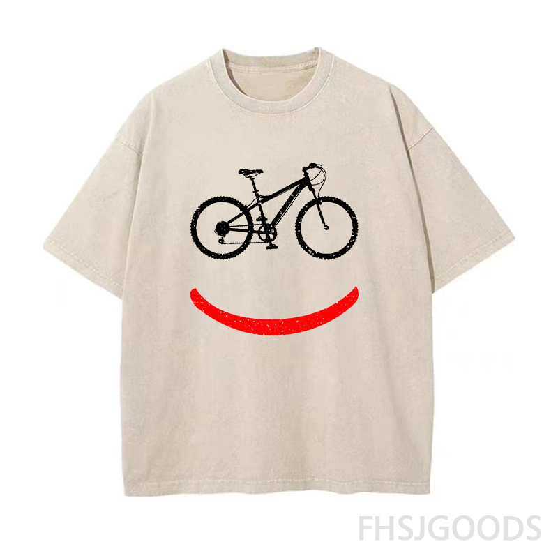 Bicycle Rider Unisex Distressed T-Shirt