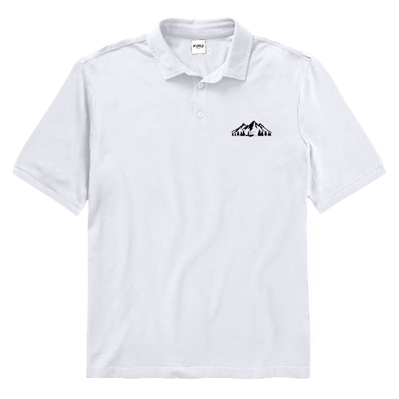 Fishing Landscape Mountain Polo Shirt