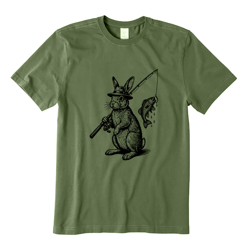 Fishing Rabbit T-shirt