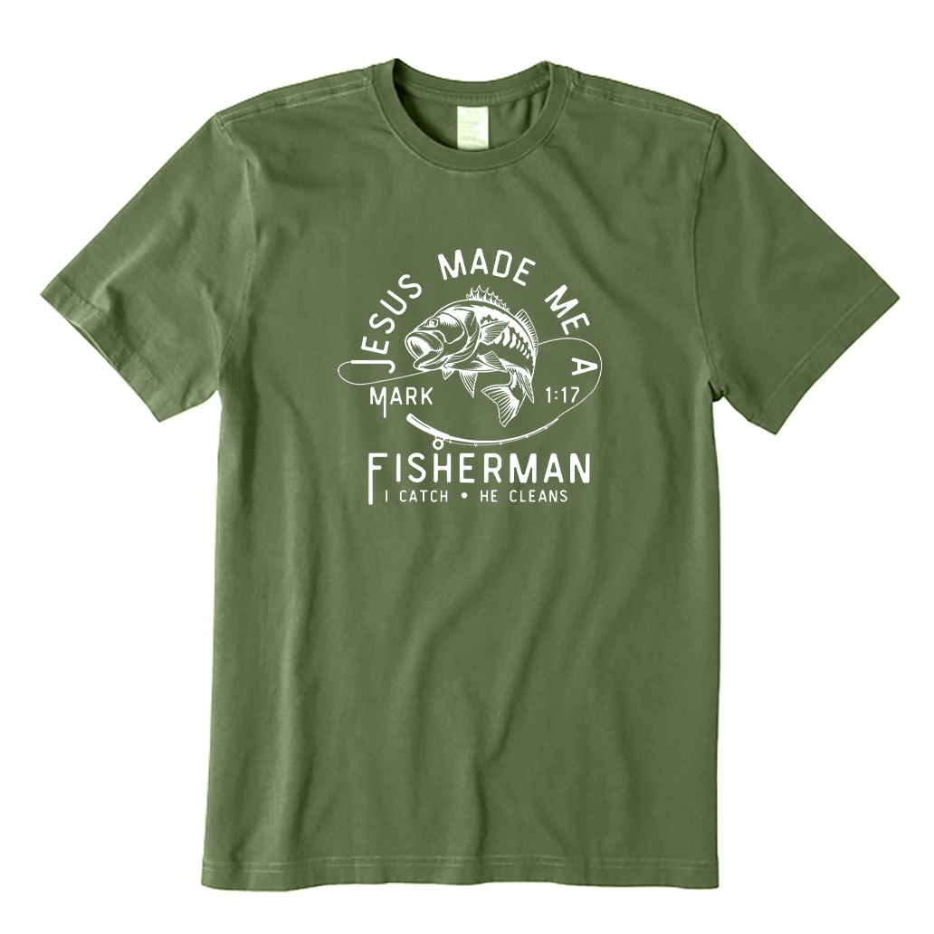 Retro Jesus Made Me A Fisherman T-shirt
