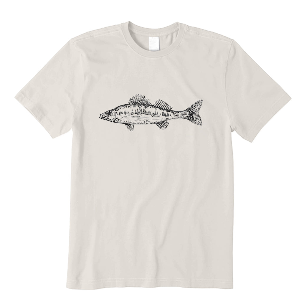 Walleye Fishing Scene T-Shirt