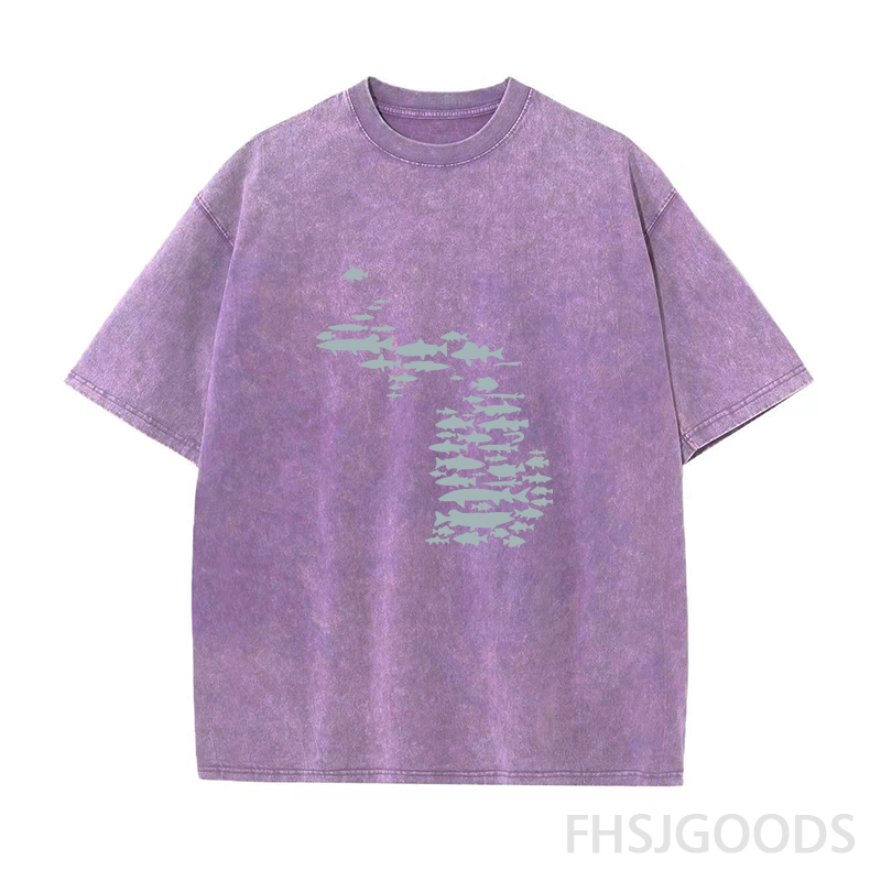 Fish of Michigan Unisex Distressed T-Shirt