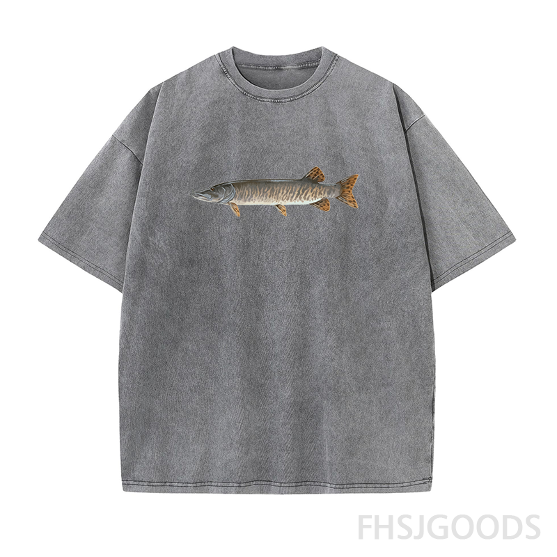 Muskie Fishing Unisex Distressed T-Shirt