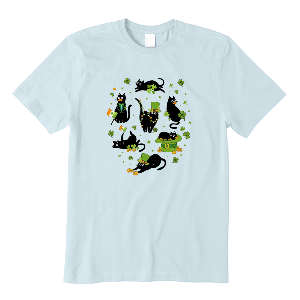 St. Patrick Black Cat  T-shirt