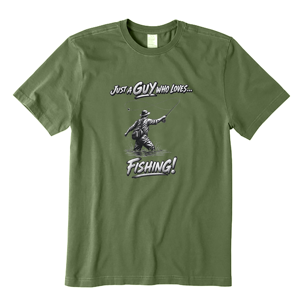 Just A Guy Who Loves Fishing Graphic T-Shirt